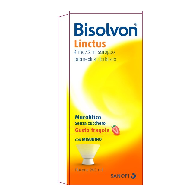Opella Healthcare Bisolvon Linctus 4 Mg/5 Ml Sciroppo - Gusto Fragola Bromexina Cloridrato Opella Healthcare Bisolvon Linctus 4 Mg/5 Ml Sciroppo - Gusto Fragola Bromexina Cloridrato