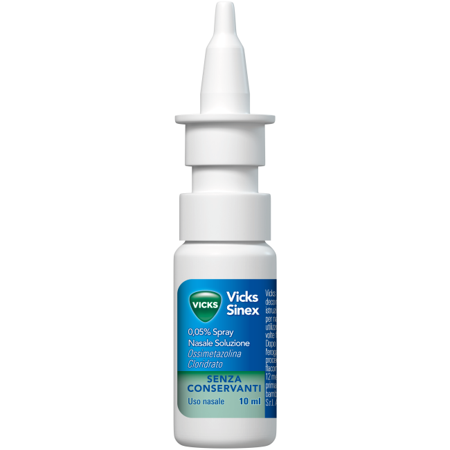 Procter & Gamble Vicks Sinex 0,05% Spray Nasale Soluzione Ossimetazolina Cloridrato Procter & Gamble Vicks Sinex 0,05% Spray Nasale Soluzione Ossimetazolina Cloridrato