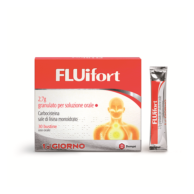 Dompè Fluifort 2,7 G Granulato Per Soluzione Orale Carbocisteina Sale Di Lisina Monoidrato Dompè Fluifort 2,7 G Granulato Per Soluzione Orale Carbocisteina Sale Di Lisina Monoidrato