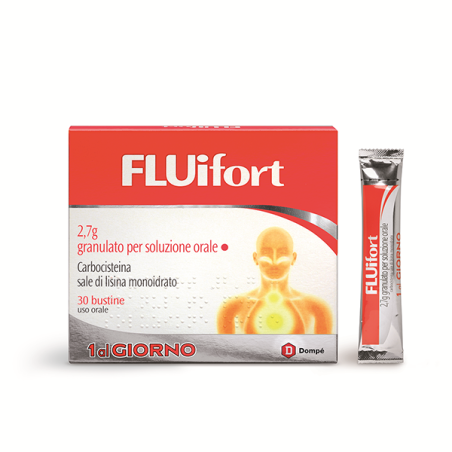 Dompè Fluifort 2,7 G Granulato Per Soluzione Orale Carbocisteina Sale Di Lisina Monoidrato Dompè Fluifort 2,7 G Granulato Per Soluzione Orale Carbocisteina Sale Di Lisina Monoidrato
