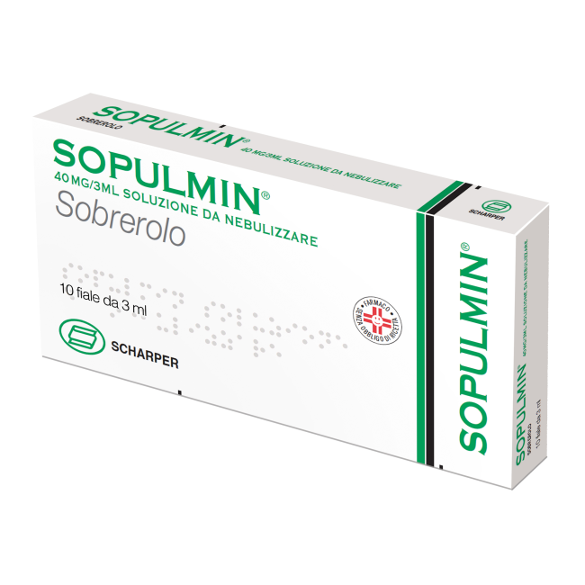 Scharper Sopulmin 40 Mg/3 Ml Soluzione Da Nebulizzare Sobrerolo Scharper Sopulmin 40 Mg/3 Ml Soluzione Da Nebulizzare Sobrerolo