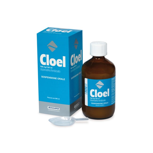 Aesculapius Cloel 708 Mg/100 Ml Sospensione Orale Cloperastina Fendizoato Medicinale Equivalente Aesculapius Cloel 708 Mg/100 Ml Sospensione Orale Cloperastina Fendizoato Medicinale Equivalente