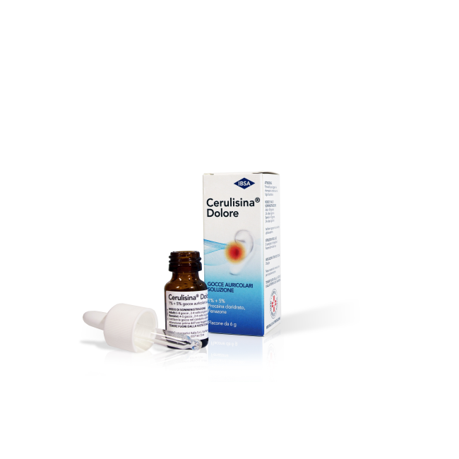 Ibsa Farmaceutici Cerulisina Dolore 1% + 5% Gocce Auricolari, Soluzione Procaina Cloridrato E Fenazone Ibsa Farmaceutici Cerulisina Dolore 1% + 5% Gocce Auricolari, Soluzione Procaina Cloridrato E Fenazone