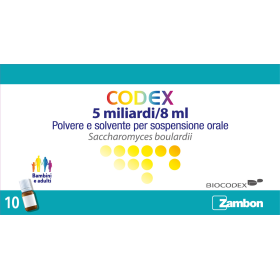 Codex 5 Miliardi/8 Ml Polvere E Solvente Per Sospensione Orale Saccharomyces Boulardii