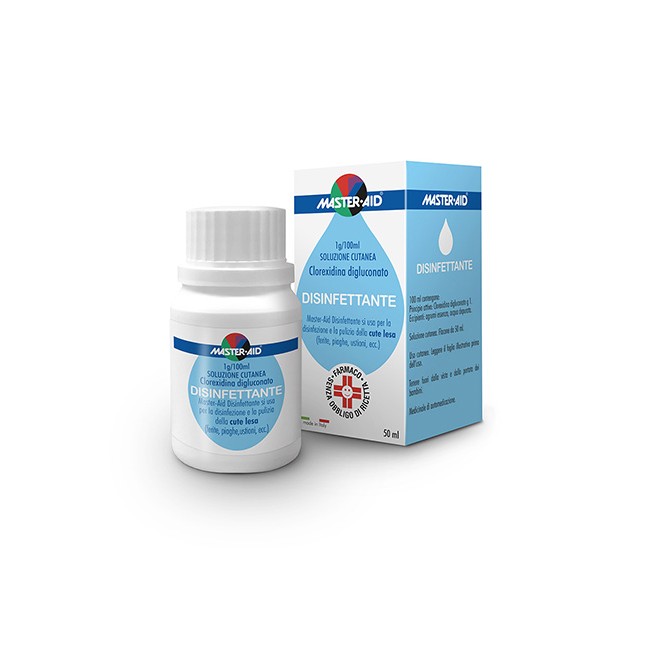 Pietrasanta Pharma Master-aid Disinfettante 1g/100ml Soluzione Cutanea Clorexidina Digluconato Pietrasanta Pharma Master-aid Disinfettante 1g/100ml Soluzione Cutanea Clorexidina Digluconato