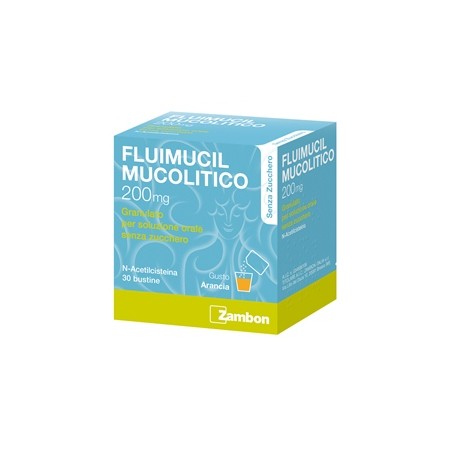 Zambon Fluimucil Mucolitico 200 Mg Granulato Per Soluzione Orale Senza Zucchero N-acetilcisteina Zambon Fluimucil Mucolitico 200 Mg Granulato Per Soluzione Orale Senza Zucchero N-acetilcisteina