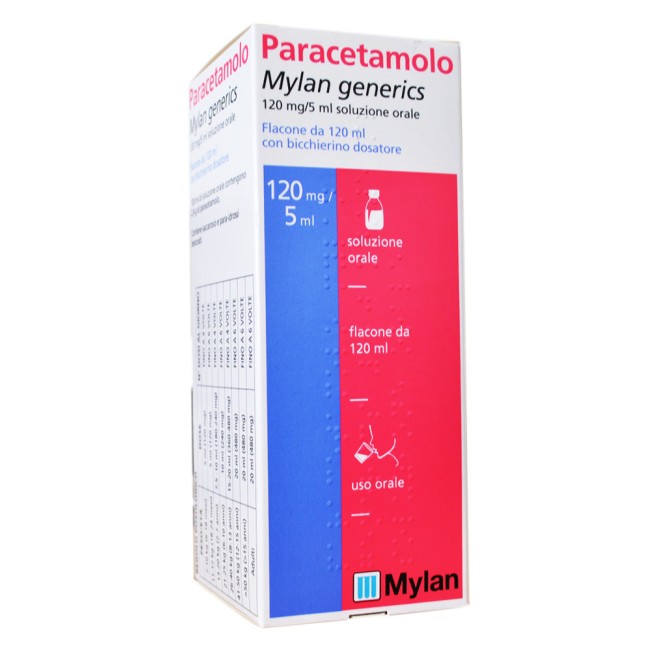 Viatris Paracetamolo Mylan Generics 120 Mg/5 Ml Soluzione Orale Paracetamolo Medicinale Equivalente Viatris Paracetamolo Mylan Generics 120 Mg/5 Ml Soluzione Orale Paracetamolo Medicinale Equivalente