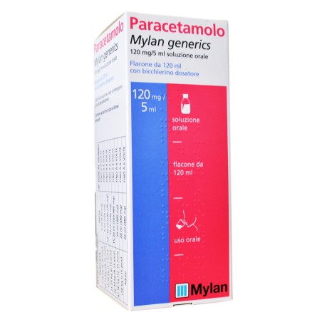 Viatris Paracetamolo Mylan Generics 120 Mg/5 Ml Soluzione Orale Paracetamolo Medicinale Equivalente Viatris Paracetamolo Mylan Generics 120 Mg/5 Ml Soluzione Orale Paracetamolo Medicinale Equivalente