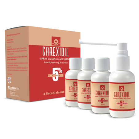 Difa Cooper Carexidil 5% Spray Cutaneo, Soluzione Minoxidil Medicinale Equivalente Difa Cooper Carexidil 5% Spray Cutaneo, Soluzione Minoxidil Medicinale Equivalente