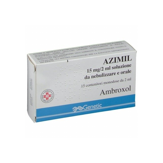 Genetic Azimil 15 Mg/2 Ml Soluzione Da Nebulizzare E Orale Azimil 15 Mg/5 Ml Sciroppo In Contenitore Monodose Azimil 15 Mg/5 Ml Genetic Azimil 15 Mg/2 Ml Soluzione Da Nebulizzare E Orale Azimil 15 Mg/5 Ml Sciroppo In Contenitore Monodose Azimil 15 Mg/5 Ml