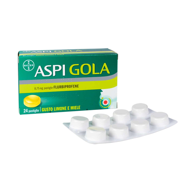 Bayer Aspi Gola 8,75 Mg Pastiglie Gusto Limone E Miele Flurbiprofene