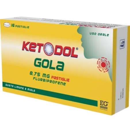 Ig Farmaceutici Di Irianni Giuseppe Ketodol Gola 8,75 Mg Pastiglie Gusto Limone E Miele Flurbiprofene Ig Farmaceutici Di Irianni Giuseppe Ketodol Gola 8,75 Mg Pastiglie Gusto Limone E Miele Flurbiprofene