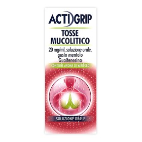 Actigrip Tosse Mucolitico 20mg/ml, Soluzione Orale, Gusto Mentolo Guaifenesina