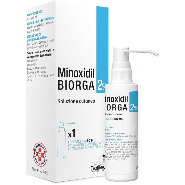 Laboratoires Bailleul Minoxidil Biorga 2%, Soluzione Cutanea Minoxidil Laboratoires Bailleul Minoxidil Biorga 2%, Soluzione Cutanea Minoxidil