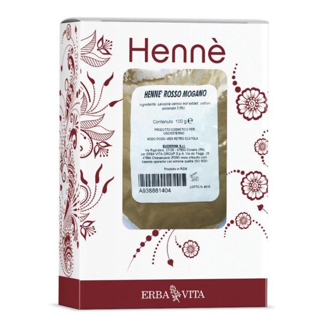 Henne Colorante Capelli Rosso Mogano 100 G