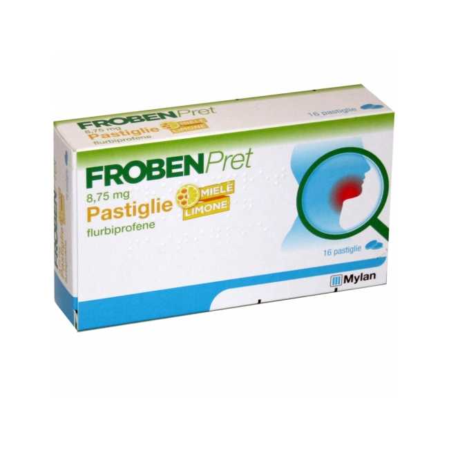 Frobenpret 8,75 Mg Pastiglie Gusto Limone E Miele Flurbiprofene Frobenpret 8,75 Mg Pastiglie Gusto Limone E Miele Flurbiprofene