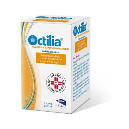 Ibsa Farmaceutici Octilia Allergia E Infiammazione 3 Mg/ml + 0,5 Mg/ml Collirio, Soluzione Feniramina Maleato + Tetrizolina Clor