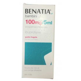Dymalife Pharmaceutical Benatia Bambini 100mg/5ml Sospensione Orale Gusto Fragola Senza Zucchero Benatia Bambini 100mg/5ml Sospe