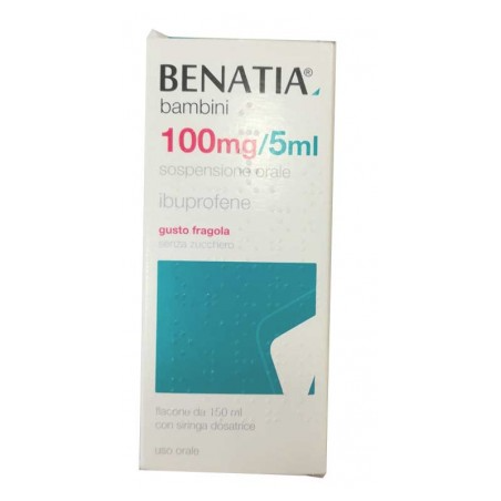Dymalife Pharmaceutical Benatia Bambini 100mg/5ml Sospensione Orale Gusto Fragola Senza Zucchero Benatia Bambini 100mg/5ml Sospe Dymalife Pharmaceutical Benatia Bambini 100mg/5ml Sospensione Orale Gusto Fragola Senza Zucchero Benatia Bambini 100mg/5ml Sospe