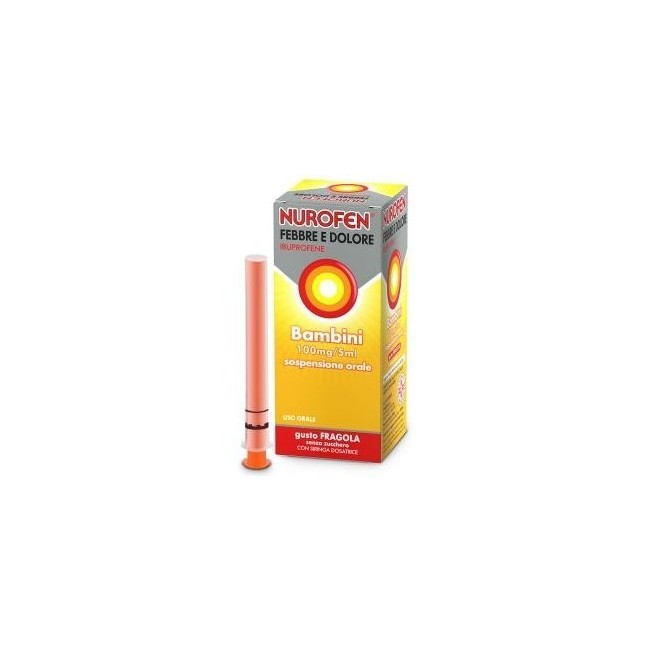Farmed Nurofen Febbre E Dolore 100mg/5ml Sospensione Orale Gusto Arancia/fragola Senza Zucchero Ibuprofene Farmed Nurofen Febbre E Dolore 100mg/5ml Sospensione Orale Gusto Arancia/fragola Senza Zucchero Ibuprofene