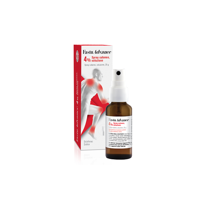 Menarini Fastuadvance 4%, Spray Cutaneo Soluzione Diclofenac Sodico Menarini Fastuadvance 4%, Spray Cutaneo Soluzione Diclofenac Sodico