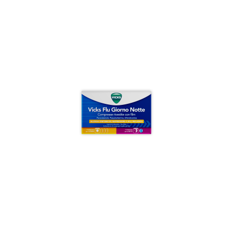 Procter & Gamble Vicks Flu Giorno Notte Compresse Rivestite Con Film Paracetamolo, Pseudoefedrina Cloridrato E Difenidramina Clo Procter & Gamble Vicks Flu Giorno Notte Compresse Rivestite Con Film Paracetamolo, Pseudoefedrina Cloridrato E Difenidramina Clo