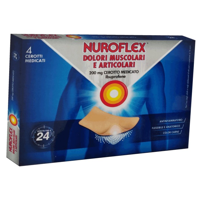 Reckitt Benckiser Nuroflex Dolori Muscolari E Articolari, 200 Mg Cerotto Medicato Ibuprofene Reckitt Benckiser Nuroflex Dolori Muscolari E Articolari, 200 Mg Cerotto Medicato Ibuprofene