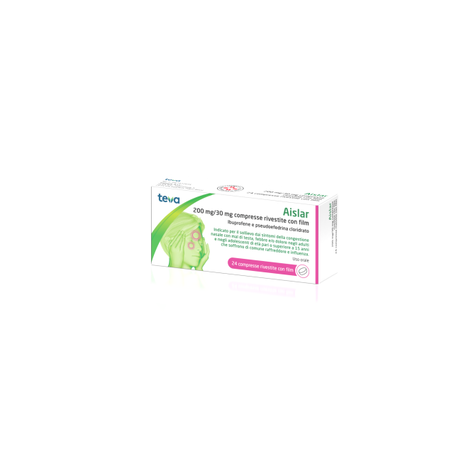 Teva Aislar 200 Mg/30 Mg Compresse Rivestite Con Film Ibuprofene E Pseudoefedrina Cloridrato