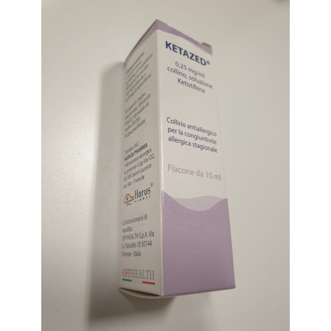 Horus Pharma Ketazed 0,25 Mg/ml, Collirio, Soluzione Ketotifene Horus Pharma Ketazed 0,25 Mg/ml, Collirio, Soluzione Ketotifene