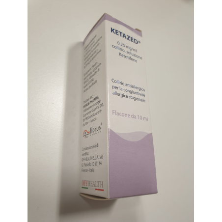 Horus Pharma Ketazed 0,25 Mg/ml, Collirio, Soluzione Ketotifene Horus Pharma Ketazed 0,25 Mg/ml, Collirio, Soluzione Ketotifene