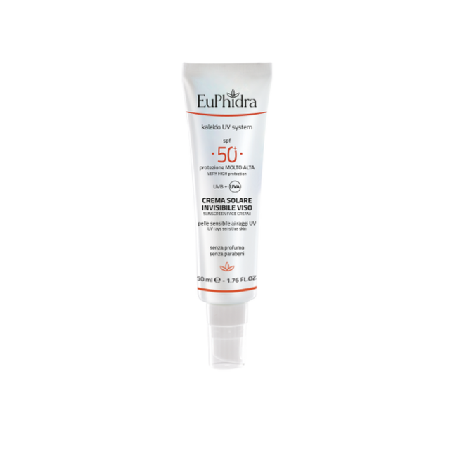 Euphidra Uv System Crema Solare Viso 50+ Invisibile 50 Ml + Fluido Doposole Viso 50 Ml