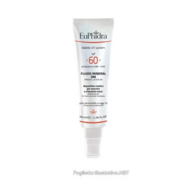 Euphidra Uv System Fluido Mineral 60 Dm 50 Ml + Fluido Viso Doposole 50 Ml