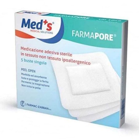 Medicazione Meds Farmapore Adesiva Sterile Cm15x15 Astuccio 5 Pezzi Medicazione Meds Farmapore Adesiva Sterile Cm15x15 Astuccio 5 Pezzi