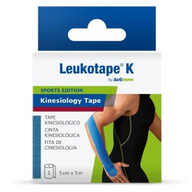 Benda Adesiva Actimove Leukot K Taping Fisioterapico Larghezza 5 Cm Lunghezza 5 M Colore Blu In Rotolo