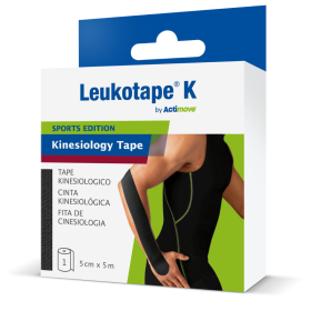 Benda Adesiva Actimove Leukotape K Taping Fisioterapico Larghezza 5 Cm Lunghezza 5 M Colore Nero In Rotolo Benda Adesiva Actimove Leukotape K Taping Fisioterapico Larghezza 5 Cm Lunghezza 5 M Colore Nero In Rotolo