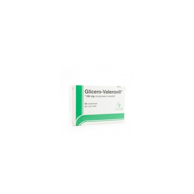 Glicero-valerovit 40 Mg + 100 Mg Compresse Rivestite Glicero-valerovit 10 Mg/1 Ml + 20 Mg/ 1 Ml Sciroppo Glicero-valerovit 20 Mg Glicero-valerovit 40 Mg + 100 Mg Compresse Rivestite Glicero-valerovit 10 Mg/1 Ml + 20 Mg/ 1 Ml Sciroppo Glicero-valerovit 20 Mg
