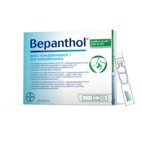 Bepanthenol Collirio 20 Monodose 0,5 Ml Bepanthenol Collirio 20 Monodose 0,5 Ml
