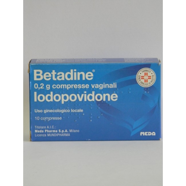 Betadine 0,2 G Compresse Vaginali Iodopovidone Betadine 0,2 G Compresse Vaginali Iodopovidone