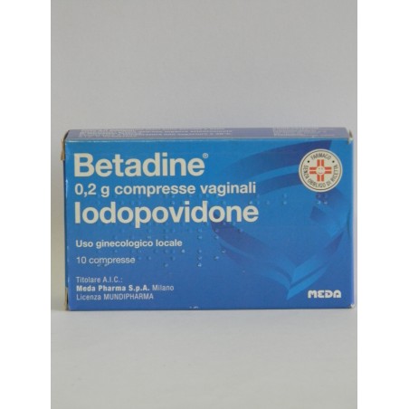 Betadine 0,2 G Compresse Vaginali Iodopovidone Betadine 0,2 G Compresse Vaginali Iodopovidone