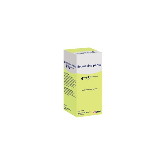 Bromexina Pensa 4 Mg/5 Ml Sciroppo Bromexina Cloridrato Medicinale Equivalente