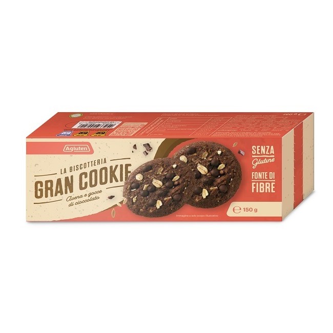 Agluten Gran Cookie Avena Gocce Di Cioccolato 150 G Agluten Gran Cookie Avena Gocce Di Cioccolato 150 G
