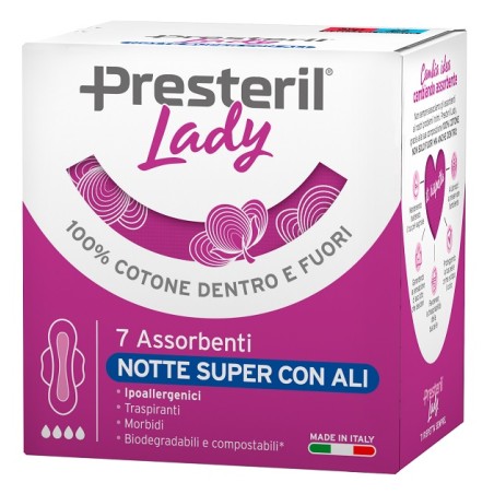 Presteril Lady Assorbenti Notte Super Ali 7 Pezzi Presteril Lady Assorbenti Notte Super Ali 7 Pezzi
