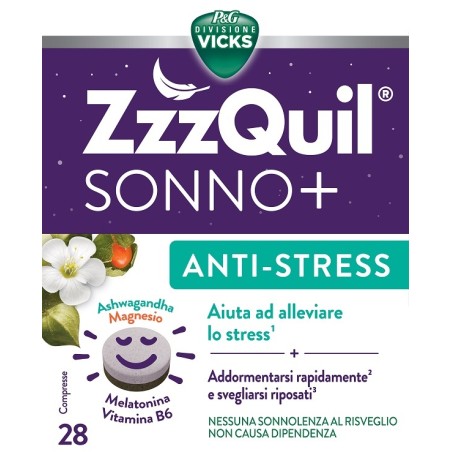Vicks Zzzquil Sonno+ Antistress 28 Capsule Vicks Zzzquil Sonno+ Antistress 28 Capsule