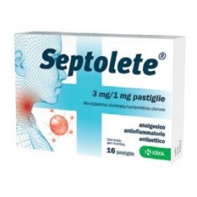 Septolete Aroma Eucalipto 3 Mg/1 Mg Pastiglie Benzidamina Cloridrato/cetilpiridinio Cloruro
