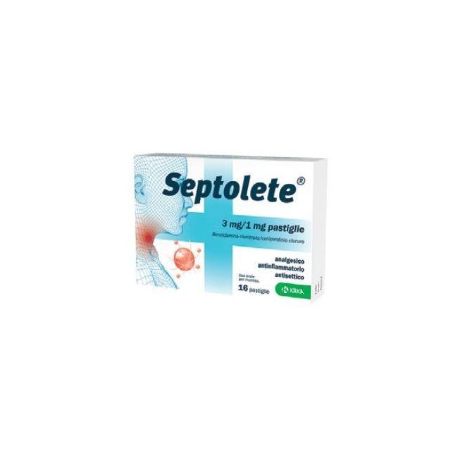 Septolete Aroma Eucalipto 3 Mg/1 Mg Pastiglie Benzidamina Cloridrato/cetilpiridinio Cloruro Septolete Aroma Eucalipto 3 Mg/1 Mg Pastiglie Benzidamina Cloridrato/cetilpiridinio Cloruro