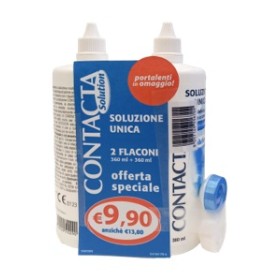 Contacta Soluzione 2 Flaconi Da 360 Ml + Portalenti In Omaggio