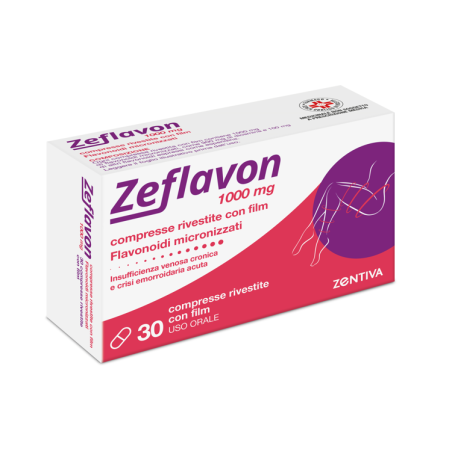 Zeflavon 1000 Mg Compresse Rivestite Con Film Flavonoidi Micronizzati, Come Diosmina E Altri Flavonoidi Espressi Come Esperidin Zeflavon 1000 Mg Compresse Rivestite Con Film Flavonoidi Micronizzati, Come Diosmina E Altri Flavonoidi Espressi Come Esperidin