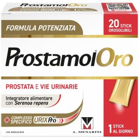 Prostamol Oro 20 Stick Orosolubili Da 1,6 G Gusto Frutti Rossi Con Edulcoranti Senza Zuccheri Senza Glutine Naturalmente Privo D