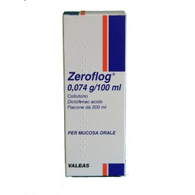 Zeroflog 0,074 G/100 Ml Collutorio, 1 Flacone Diclofenac Acido