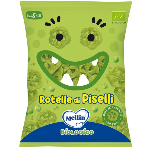 Mellin Snack Bio Rotelle Piselli 20 G Mellin Snack Bio Rotelle Piselli 20 G